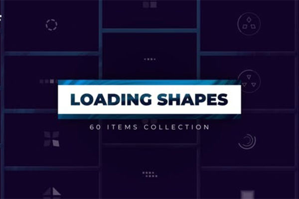 AE模板-60种创意网络数据读取加载图形动画 Loading Shapes