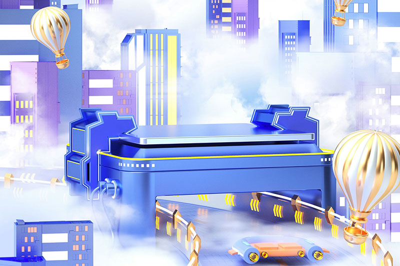 C4D工程-卡通梦幻城市电商场景渲染工程卡通电商场景C4D模型下载