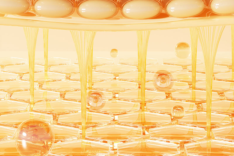 C4D工程-美妆护肤细胞层场景渲染工程细胞层C4D模型下载