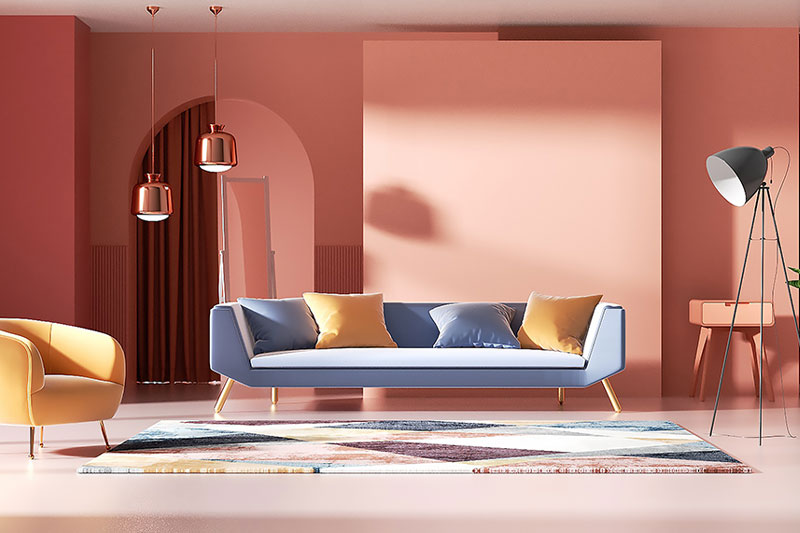 C4D工程-室内家居沙发场景渲染工程家装场景模型沙发椅子C4D模型下载