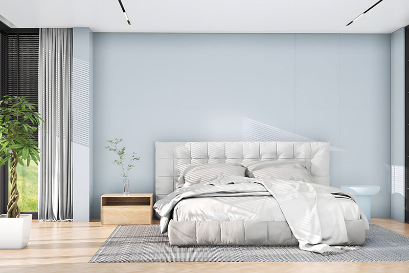 C4D工程-卧室场景渲染工程室内场景模型双人床C4D模型下载