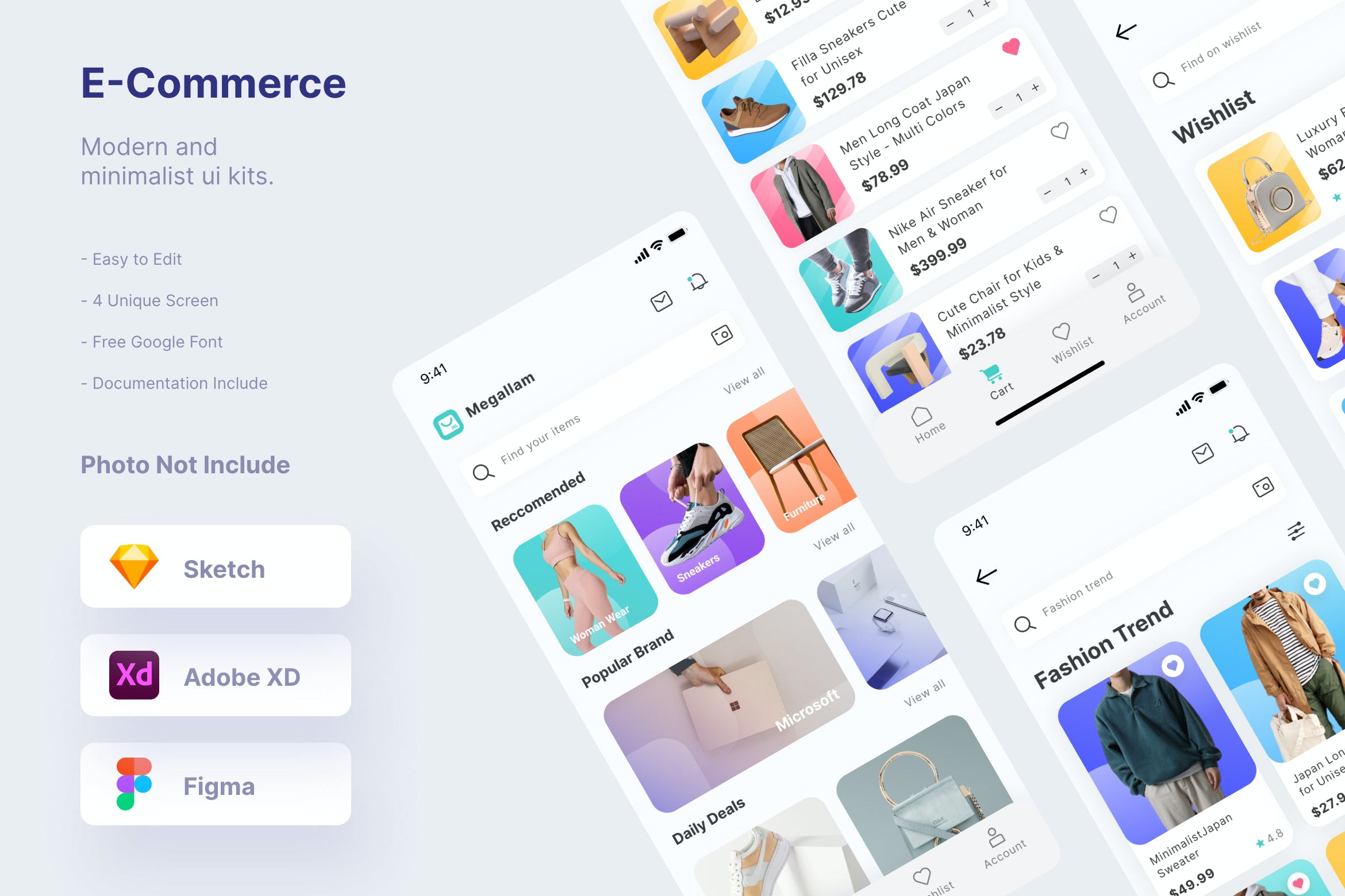 电子商务App用户界面设计套件 Mytemp – Ecommerce Ui Kits