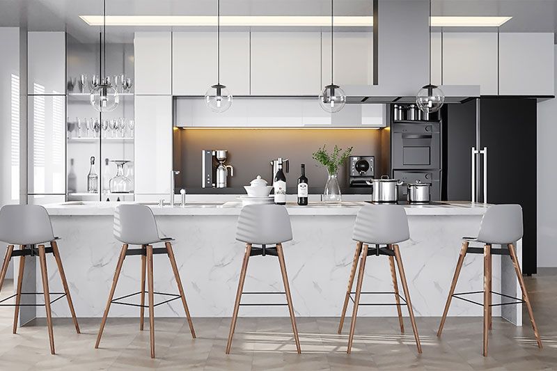 C4D工程-开放式厨房场景渲染工程厨具模型C4D模型下载