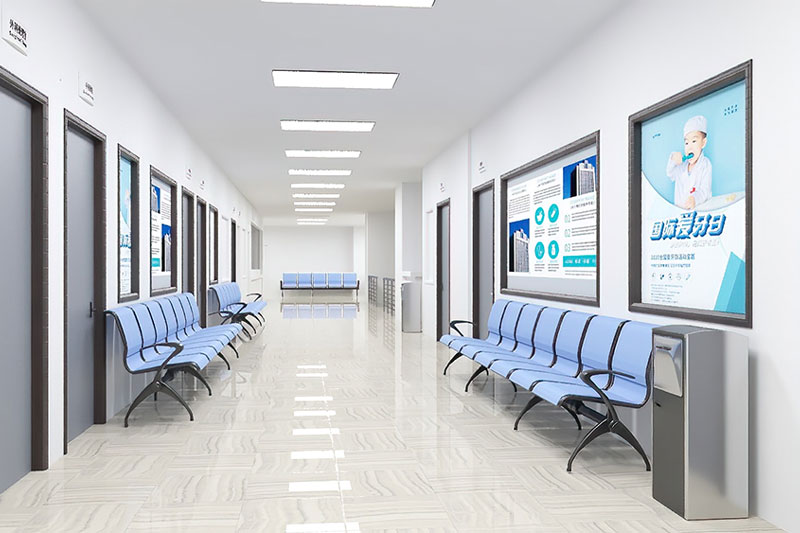 C4D工程-医院诊室走廊场景渲染工程医院场景C4D模型下载