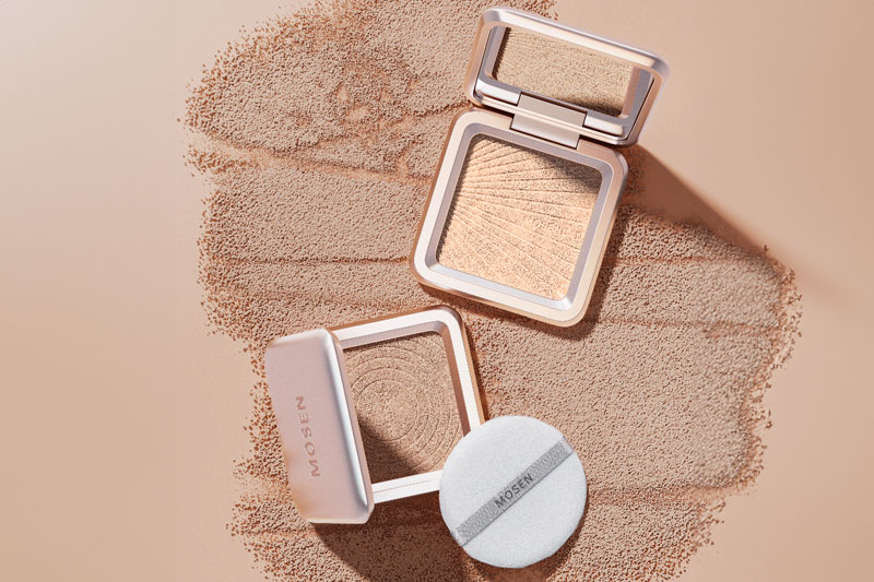 C4D工程-美妆粉饼粉扑场景渲染工程产品场景模型化妆品模型C4D模型下载