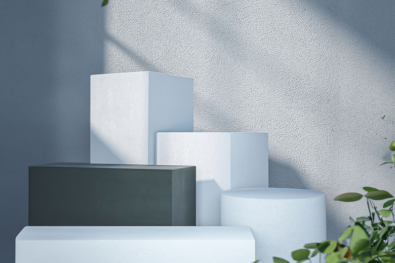 C4D工程-白色电商产品展台场景渲染工程电商场景C4D模型下载