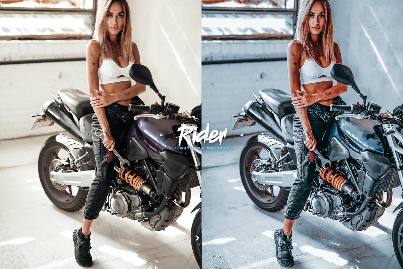 摩托骑士蓝色滤镜LR调色预设下载 Rider Lightroom Presets