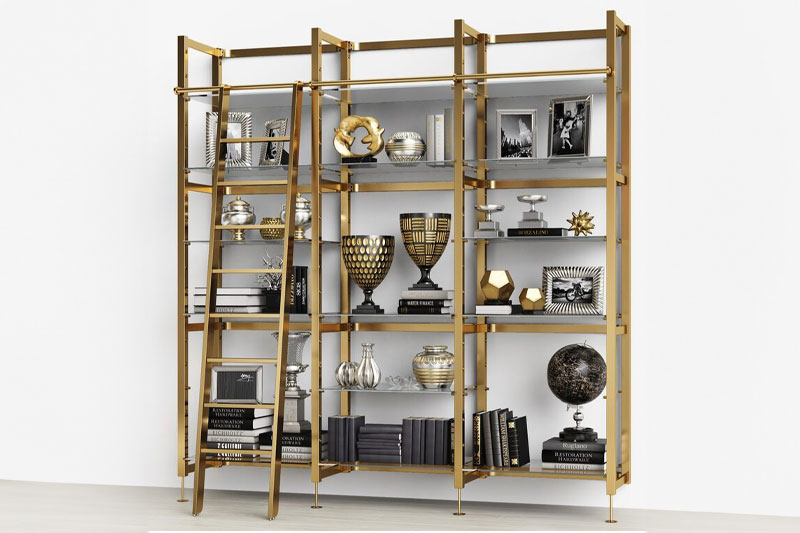 C4D模型-书架模型置物架模型奖杯摆件装饰C4D模型下载