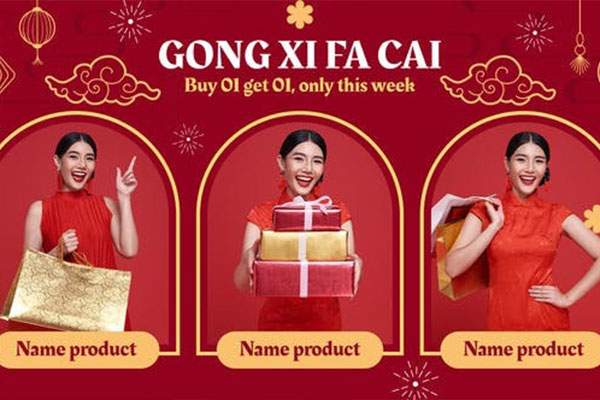 AE/PR模板-庆祝新年快乐商品促销宣传动画模板 Chinese Luna New Year Promo