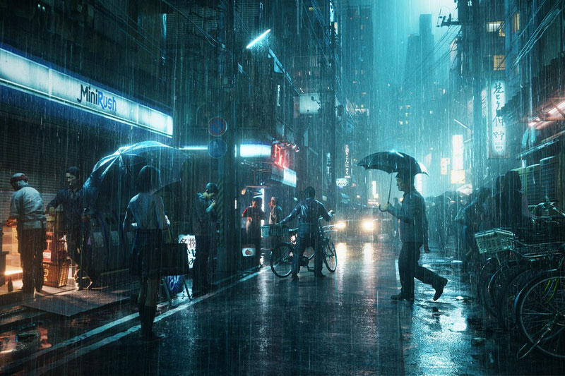 东京城市街头人群人物建筑自行车相关大型3D模型资产合集下载 BigMediumSmall Tokyo Back