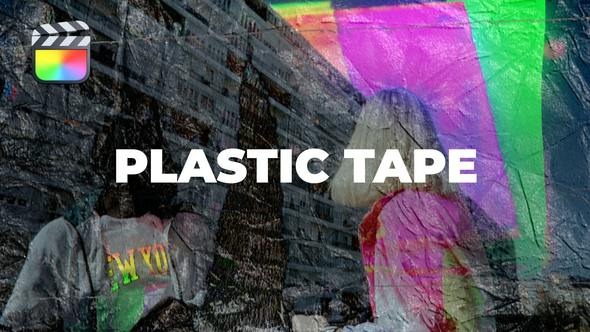 FCPX插件-15种时尚潮流塑料胶带混乱视觉转场预设 Plastic Tape Transitions