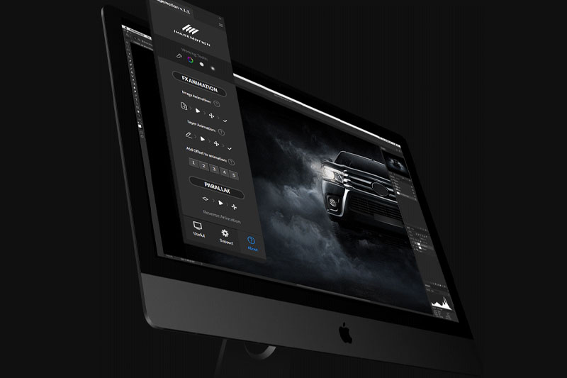 PS插件-中文汉化静态图片转流动循环动图效果 ImageMotion v1.3.1 + 使用教程