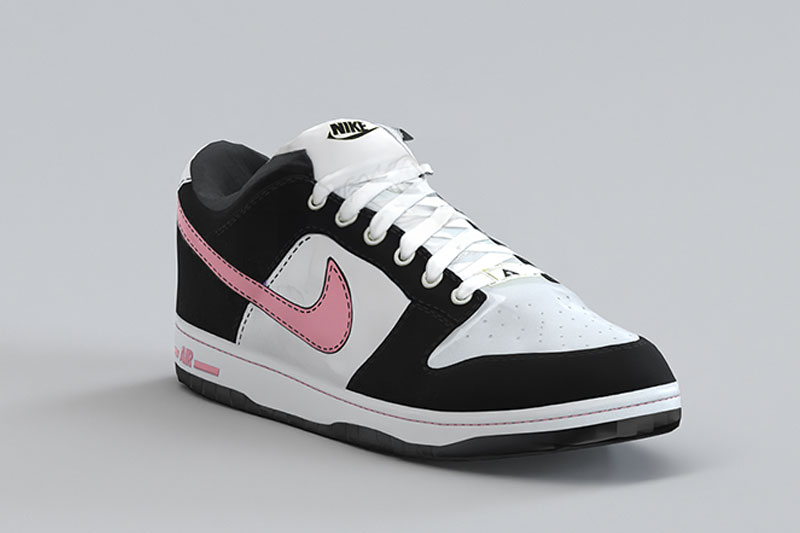 C4D模型-鞋子模型耐克模型nike模型板鞋C4D模型下载