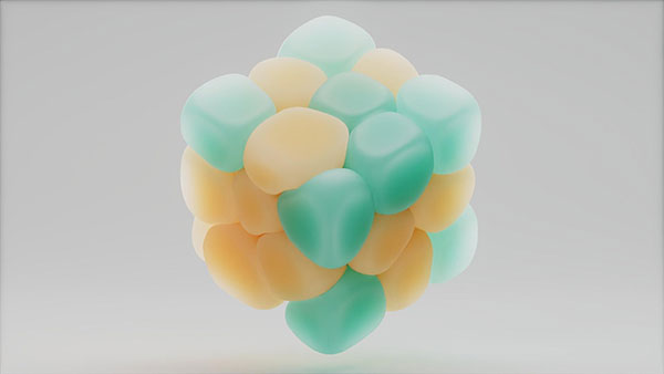 C4D教程-柔体动力学方块填充动画 New C4D Soft Body Dynamics, Filling a Cube with Shapes