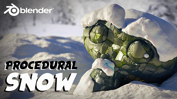 Blender预设-模拟雪覆盖效果 Snowify (Procedural Snow Generator)