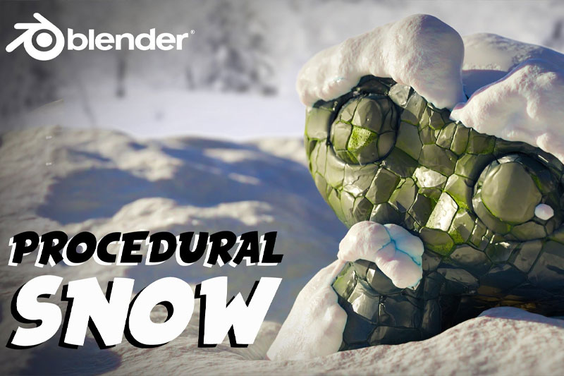 Blender预设-模拟雪覆盖效果 Snowify (Procedural Snow Generator)