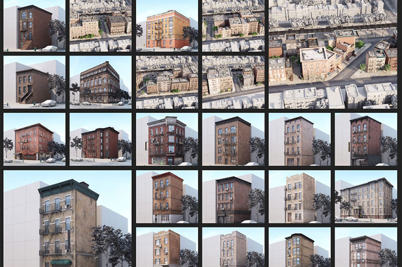 3DS MAX模型-城市街道建筑场景3D模型 Evermotion – Archmodels vol. 234