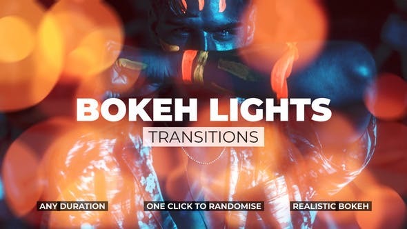 达芬奇预设-唯美散景漏光耀斑光效转场预设 Bokeh Lights Transitions
