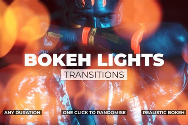 达芬奇预设-唯美散景漏光耀斑光效转场预设 Bokeh Lights Transitions