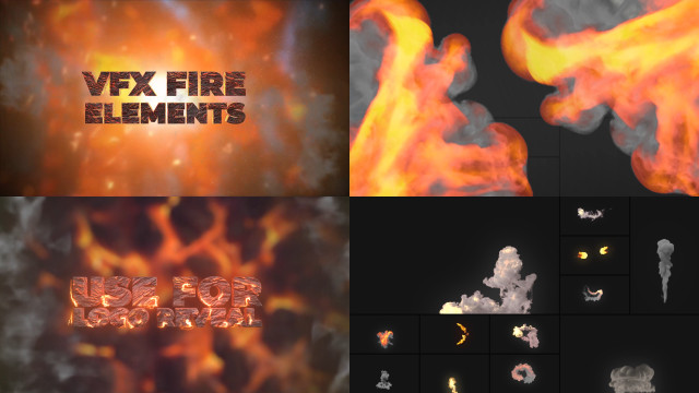 AE模板-火焰烟雾特效素材 VFX Fire Elements
