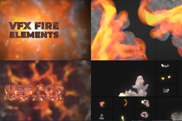 AE模板-火焰烟雾特效素材 VFX Fire Elements