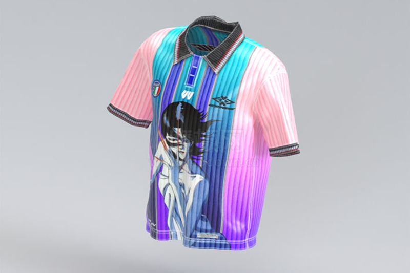 C4D模型-球衣模型体恤模型短袖衣服C4D模型下载