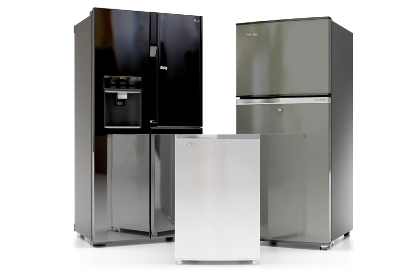 C4D模型-双开门冰箱模型电器模型C4D模型下载