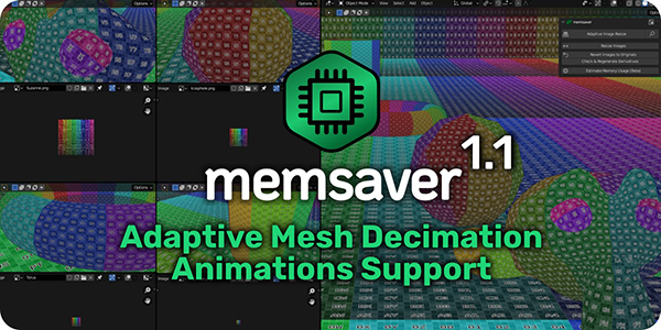 Blender插件-渲染内存优化工具 Memsaver Memory Optimizer Vram Saver v1.2.1