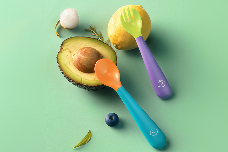 C4D工程-婴儿辅食勺子场景渲染工程勺子模型水果C4D模型下载