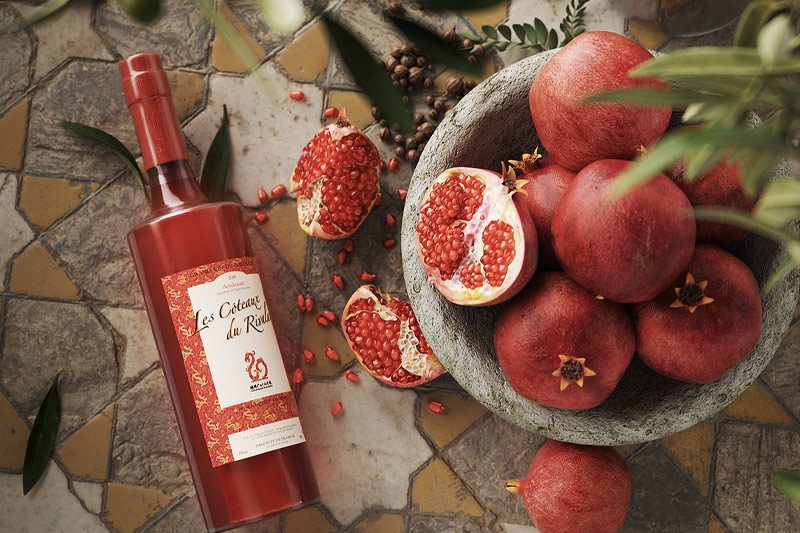 C4D工程-红石榴酒场景工程石榴模型产品场景C4D模型下载