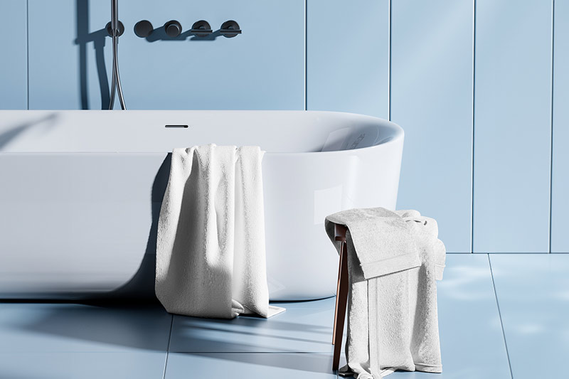 C4D工程-浴室浴缸场景渲染工程毛巾模型浴缸C4D模型下载