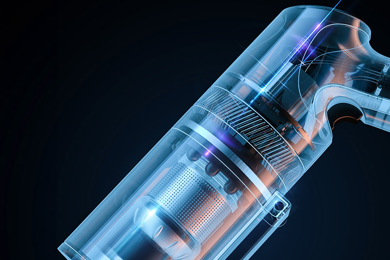 C4D工程-吸尘器半透明内部结构渲染工程产品场景C4D模型下载