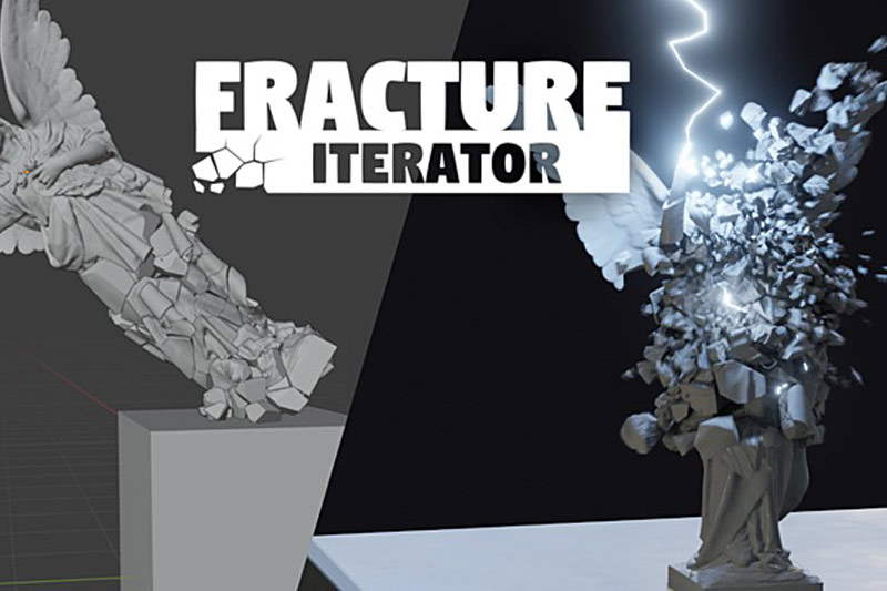 Blender插件-制作三维模型破裂破碎效果插件 Fracture Iterator v1.6.0