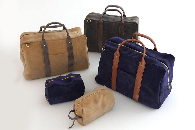 C4D模型-行李包模型手提包模型C4D模型下载