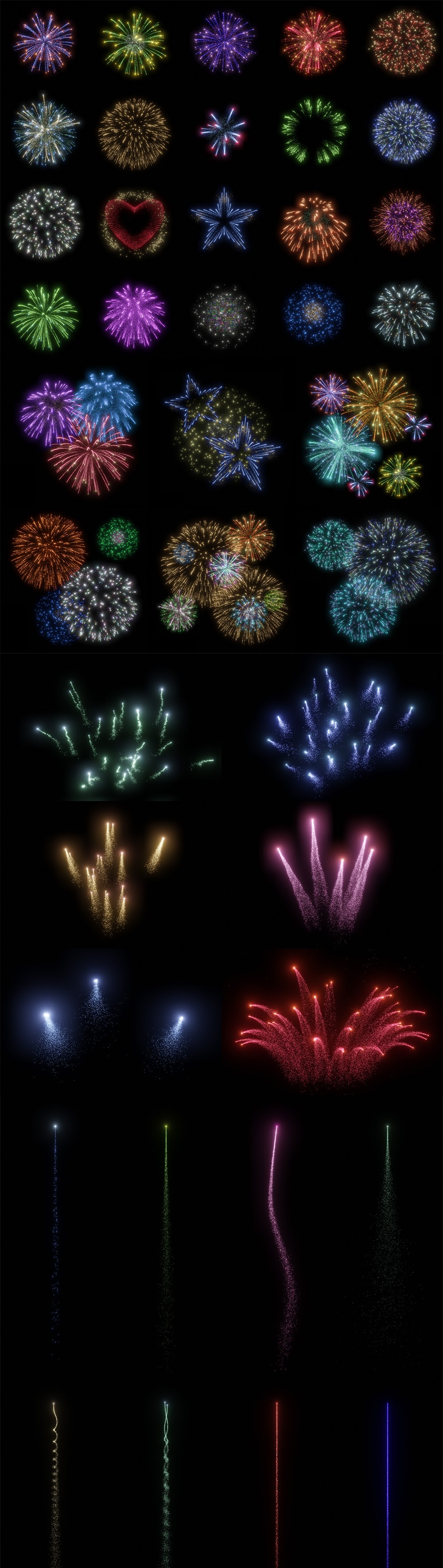 Blender预设-炫丽烟花粒子特效资产预设 Lightsky Fireworks v1.1