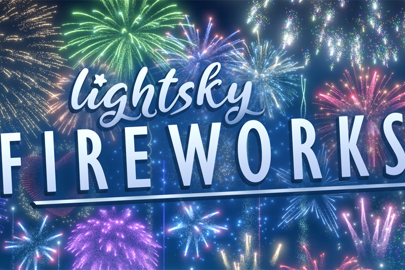 Blender预设-炫丽烟花粒子特效资产预设 Lightsky Fireworks v1.1