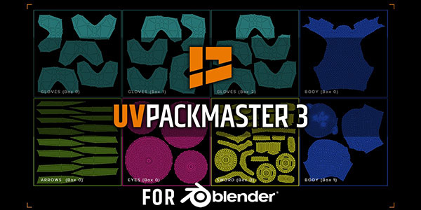 Blender插件-高效展UV贴图打包工具 UVPackmaster PRO v3.2.2