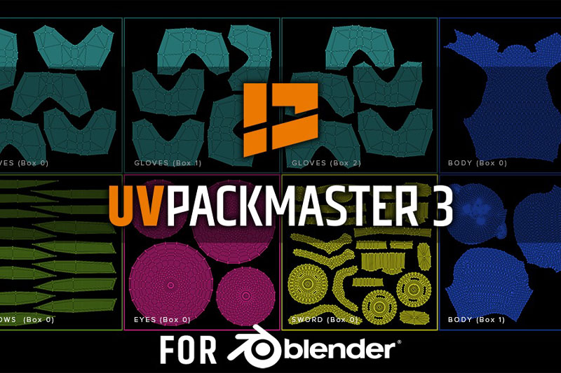 Blender插件-高效展UV贴图打包工具 UVPackmaster PRO v3.2.2