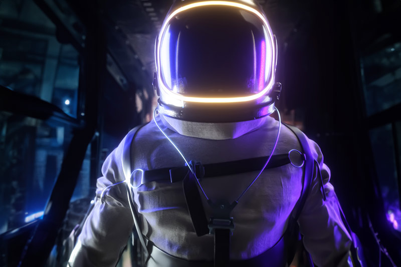 C4D工程-宇航员科幻未来场景渲染工程宇航员模型C4D模型下载