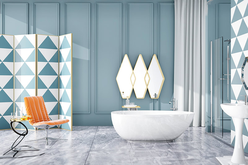 C4D工程-卫生间浴室场景渲染工程浴缸模型C4D模型