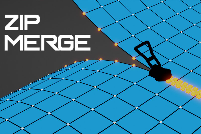 Blender插件-模型缝隙破面缝合工具 Zip Merge 1.0