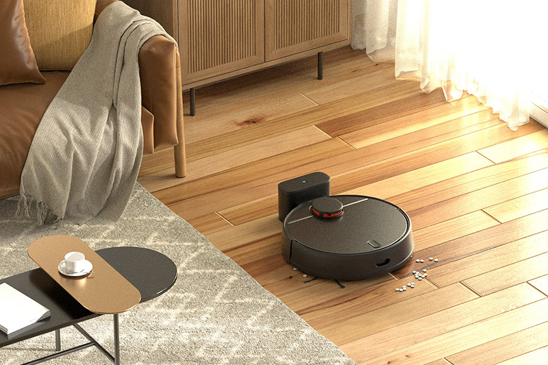 C4D工程-扫地机器人场景渲染工程室内场景模型C4D模型下载