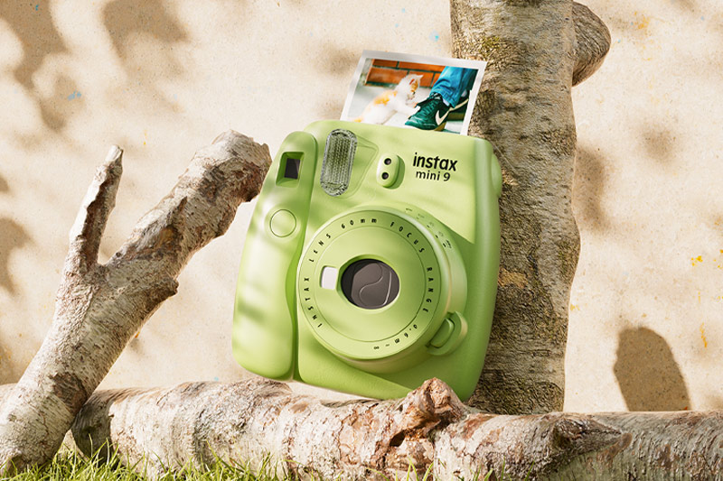 C4D工程-拍立得相机场景渲染工程树干模型相机模型C4D模型