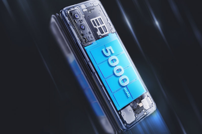 C4D工程-透明手机内部结构电池渲染工程手机内部模型C4D模型