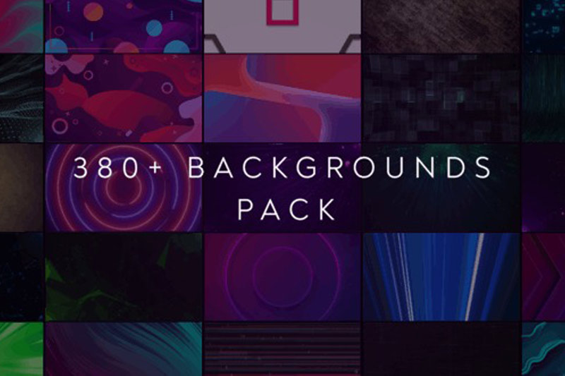 AE模板-380种抽象动态图形线条粒子背景素材 Backgrounds Pack