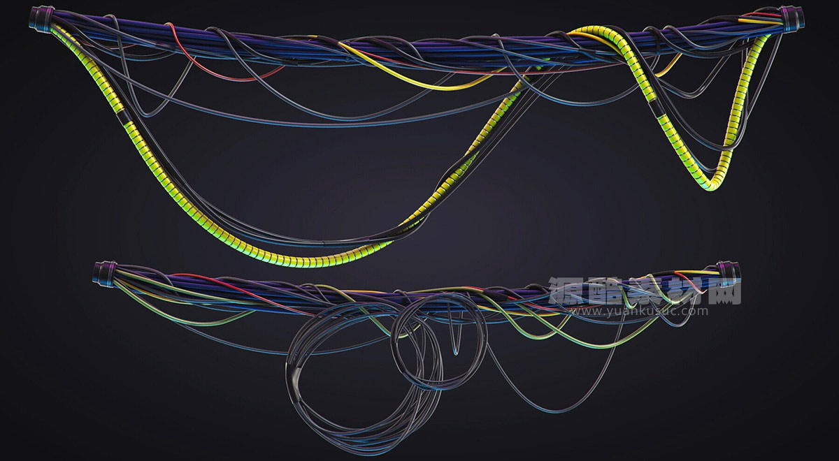 20条电线电缆3D模型 Industrial Wires Set