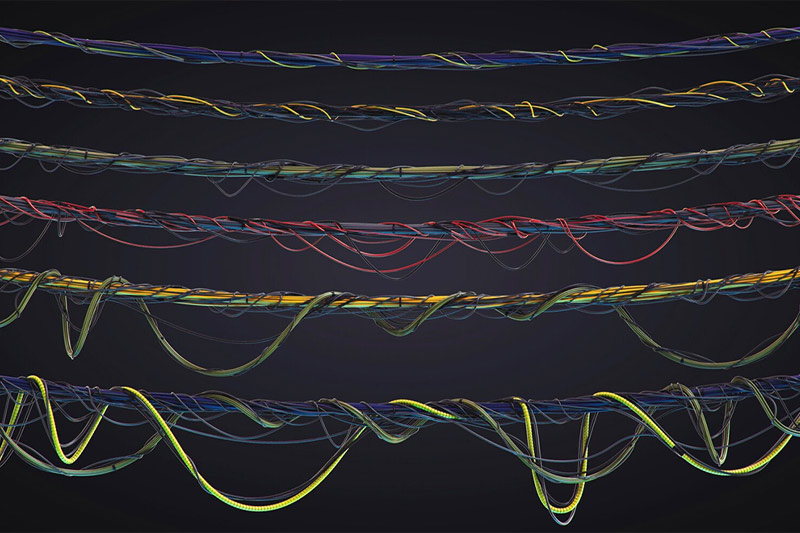 20条电线电缆3D模型 Industrial Wires Set