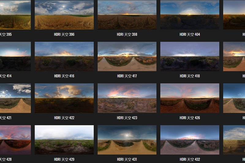 20张高质量全景天空环境HDRI天空HDRI贴图下载 HDRI Skies – pack 25