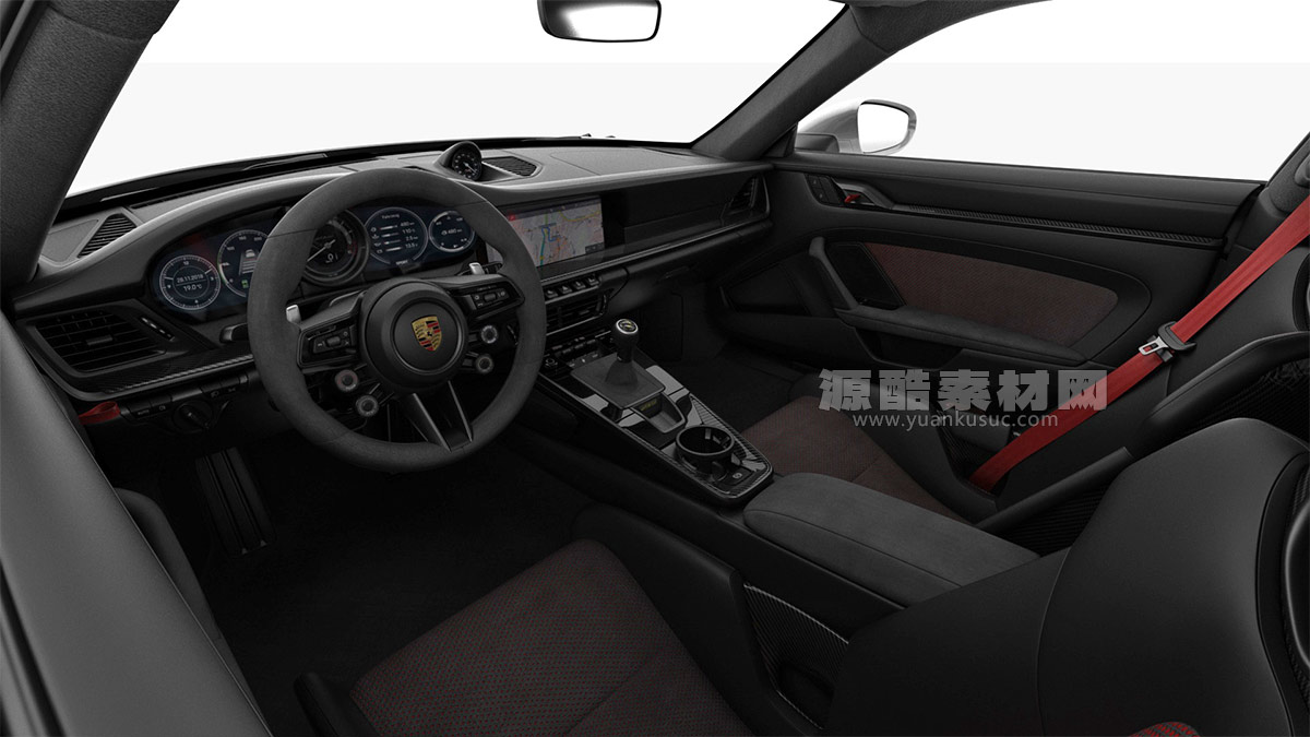 带内饰保时捷跑车模型赛车3D模型 Porsche 911 GT3 RS 992 2023