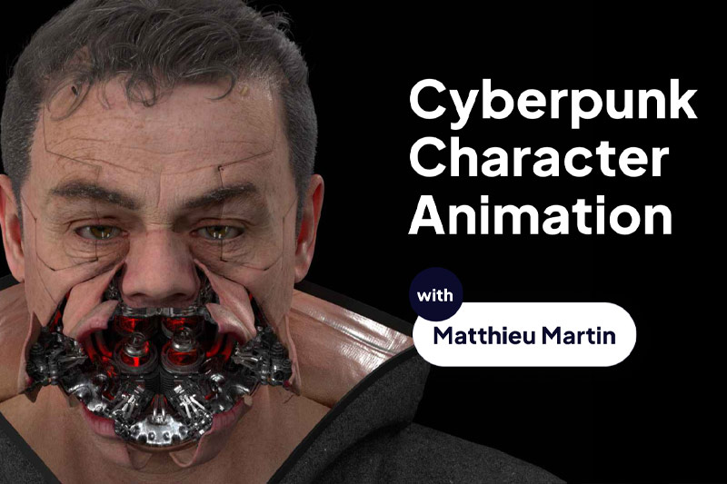 C4D教程-制作赛博朋克风格角色动画教程（英语无字幕） Mastering Cyberpunk Character Animation – From Concept to Creation